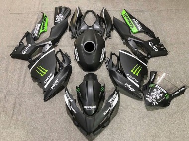 Wholesale 2018-2024 Kawasaki Ninja 400 Motorcycle Fairings - Matte Black White Green Monster Snow Canada