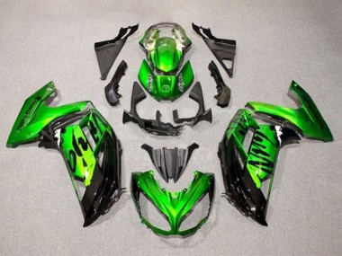 Wholesale 2012-2016 Kawasaki Ninja 650 EX650 Motorcycle Fairings - Green Glossy Black Canada