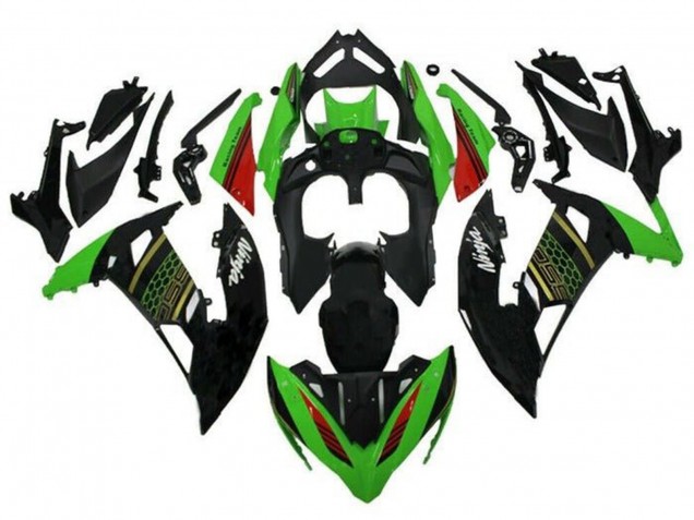 2020-2025 Kawasaki Ninja 650 EX650 Motorcycle Fairing - Green Black Red Honeycomb Canada
