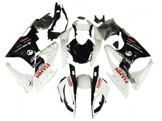 2015-2016 BMW S1000RR Motorcycle Fairings - Pearl White Black Fiamm Canada