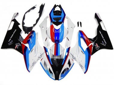 Wholesale 2017-2018 BMW S1000RR Motorcycle Fairings - White Blue Red Black Stripe Canada