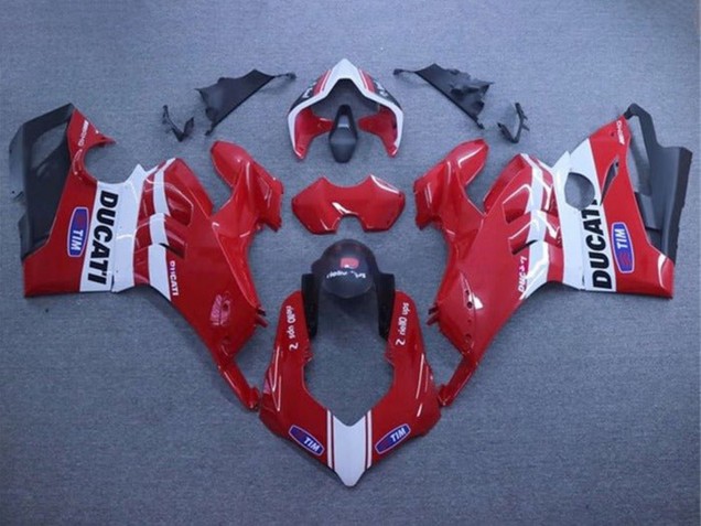 2020-2021 Ducati Panigale V4 V4S Motorcycle Fairings - White Red Matte Black Tim Canada