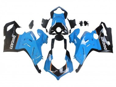 Wholesale 2020-2021 Ducati Panigale V4 V4S Motorcycle Fairings - Light Blue Orange Glossy Black Canada