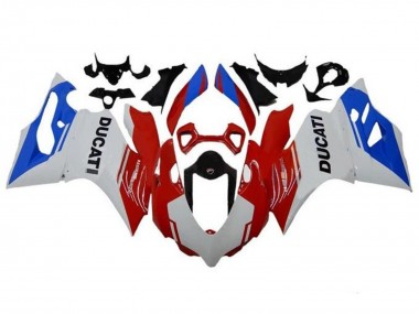 Wholesale 2011-2014 Ducati Panigale 1199 Motorcycle Fairings - White Red Blue Canada