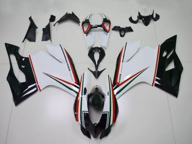 Wholesale 2011-2014 Ducati Panigale 1199 Motorcycle Fairings - White Red Green Glossy Black Canada