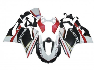 Wholesale 2011-2014 Ducati Panigale 1199 Motorcycle Fairings - White Red Matte Black Canada