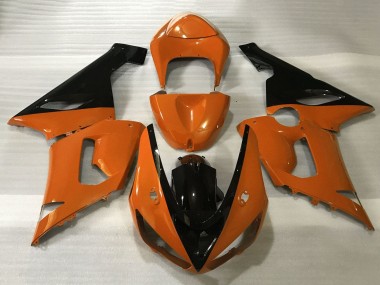 Wholesale 2005-2006 Kawasaki ZX6R Motorcycle Fairings - Orange Black Canada