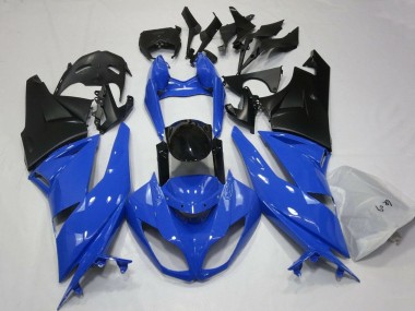 Wholesale 2007-2008 Kawasaki ZX6R Motorcycle Fairings - Blue Black Matte Black Canada