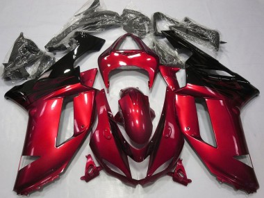 Wholesale 2007-2008 Kawasaki ZX6R Motorcycle Fairings - Candy Red Black Canada