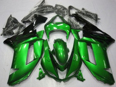 Wholesale 2007-2008 Kawasaki ZX6R Motorcycle Fairings - Green Black Canada