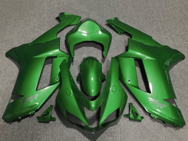 Wholesale 2007-2008 Kawasaki ZX6R Motorcycle Fairings - Green Chrome Canada