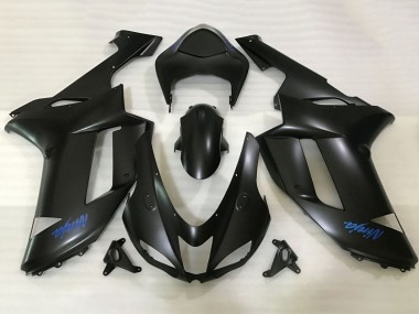 Wholesale 2007-2008 Kawasaki ZX6R Motorcycle Fairings - Matte Black Blue Ninja Canada