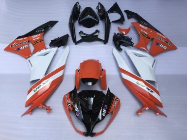 Wholesale 2007-2008 Kawasaki ZX6R Motorcycle Fairings - Orange White Black Canada