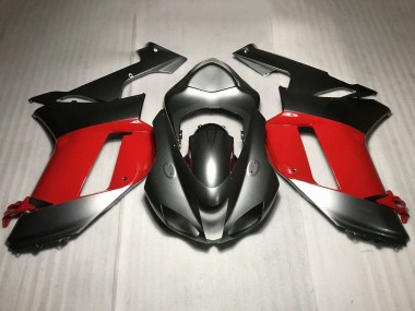 Wholesale 2007-2008 Kawasaki ZX6R Motorcycle Fairings - Silver Red Canada