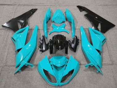 Wholesale 2007-2008 Kawasaki ZX6R Motorcycle Fairings - Turquoise Blue Black Matte Black Canada