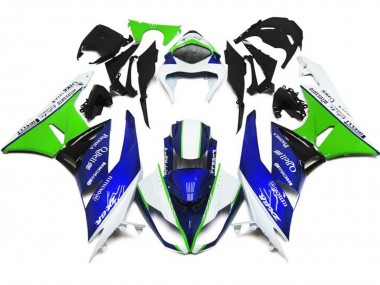 Wholesale 2007-2008 Kawasaki ZX6R Motorcycle Fairings - White Blue Green Black Canada
