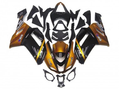 Wholesale 2007-2008 Kawasaki ZX6R Motorcycle Fairings - Gold Black Elf Canada