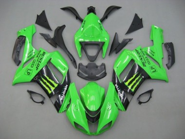 Wholesale 2007-2008 Kawasaki ZX6R Motorcycle Fairings - Green Black Monster Energy Canada