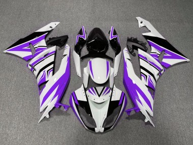 Wholesale 2009-2012 Kawasaki ZX6R Motorcycle Fairings - White Purple Black Canada