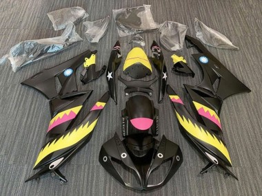 Wholesale 2009-2012 Kawasaki ZX6R Motorcycle Fairings - Yellow Pink Matte Black Shark Canada