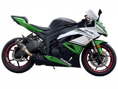 Wholesale 2009-2012 Kawasaki ZX6R Motorcycle Fairings - White Green Black Canada