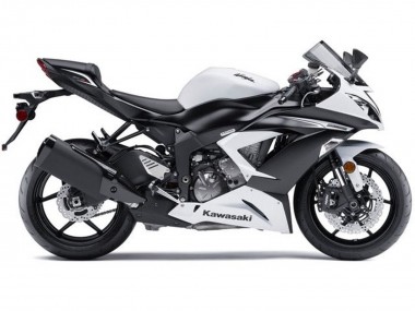 Wholesale 2013-2018 Kawasaki ZX6R Motorcycle Fairings Kit - White Matte Black Canada