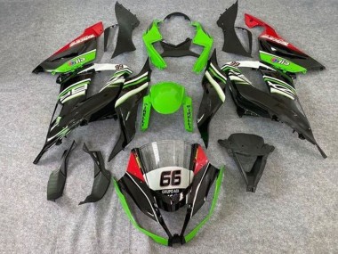 Wholesale 2013-2018 Kawasaki ZX6R Motorcycle Fairings - Green White Black Red Elf 66 Canada