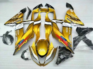 Wholesale 2013-2018 Kawasaki ZX6R Motorcycle Fairings - Gold White Black Canada