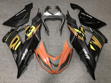 Wholesale 2013-2018 Kawasaki ZX6R Motorcycle Fairings - Matte Black Orange Gold Canada