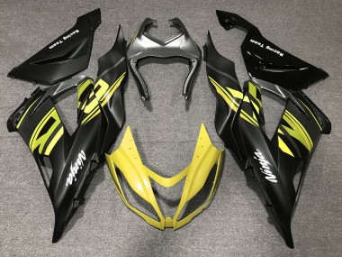 Wholesale 2013-2018 Kawasaki ZX6R Motorcycle Fairings - Matte Black Yellow Canada