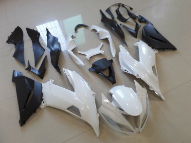 Wholesale 2013-2018 Kawasaki ZX6R Motorcycle Fairing - White Matte Black Canada