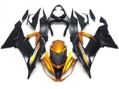 Wholesale 2013-2018 Kawasaki ZX6R Motorcycle Fairings - Matte Black Gold Canada