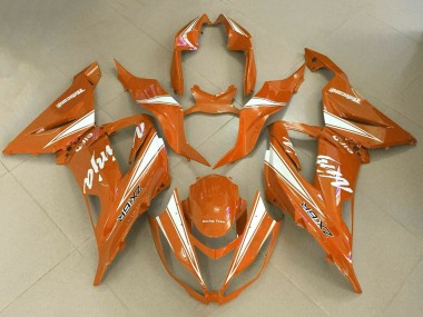 Wholesale 2013-2018 Kawasaki ZX6R Motorcycle Fairings - Orange White Canada
