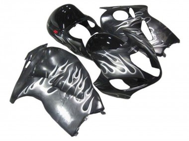 Wholesale 1996-2007 Suzuki GSXR 1300 Hayabusa Motorcycle Fairings - Grey Black White Flame Canada