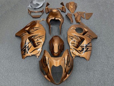 Wholesale 1996-2007 Suzuki GSXR 1300 Hayabusa Motorcycle Fairings - Brown Bronze Black Flame Canada
