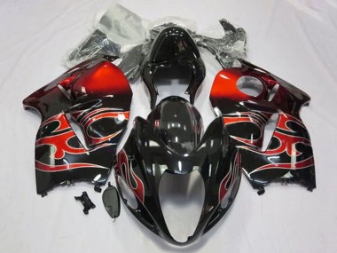 Wholesale 1996-2007 Suzuki GSXR 1300 Hayabusa Motorcycle Fairings - Glossy Black Red Tribal Canada