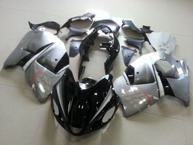 Wholesale 1996-2007 Suzuki GSXR 1300 Hayabusa Motorcycle Fairings - Glossy Black Silver Chrome Canada