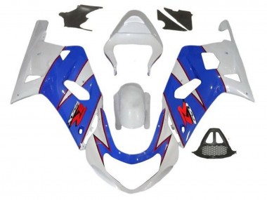 Wholesale 2000-2002 Suzuki GSXR1000 Motorcycle Fairings - White Blue Red Pinstripe Canada