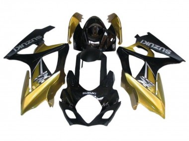 Wholesale 2005-2006 Suzuki GSXR 1000 Motorcycle Fairings - Black Gold Silver Canada