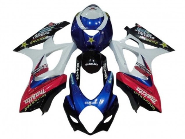 2005-2006 Suzuki GSXR 1000 Motorcycle Fairings - White Red Blue Makita Canada