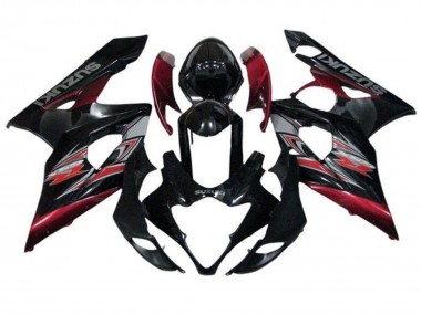 Wholesale 2005-2006 Suzuki GSXR 1000 Motorcycle Fairings - Glossy Black Red Silver Canada