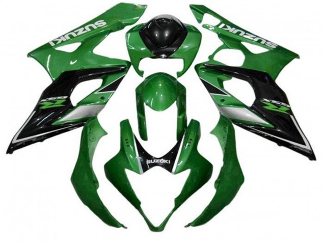 2005-2006 Suzuki GSXR 1000 Motorcycle Fairings - Green Black Silver Canada