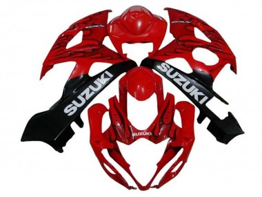 Wholesale 2005-2006 Suzuki GSXR 1000 Motorcycle Fairings - Red Black Flame White Canada