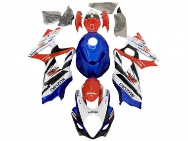 Wholesale 2005-2006 Suzuki GSXR 1000 Motorcycle Fairings - White Red Blue Black Stripe Canada