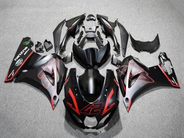 Wholesale 2017-2024 Suzuki GSXR1000 Motorcycle Fairings - Matte Black Red 42 Canada