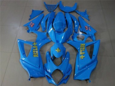Wholesale 2007-2008 Suzuki GSXR 1000 Motorcycle Fairings - Blue Gold Rizla Canada