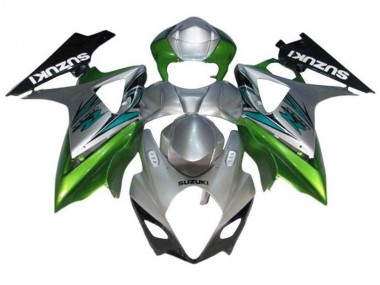 Wholesale 2007-2008 Suzuki GSXR 1000 Motorcycle Fairings - Silver Green Black Canada