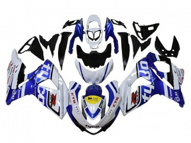 2009-2016 Suzuki GSXR 1000 Motorcycle Fairings - White Blue Yellow Black Tyco Canada