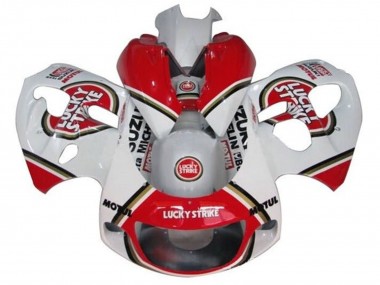 Wholesale 1996-2000 Suzuki GSXR 600 / GSXR 750 Motorcycle Fairings - White Red Lucky Strike Canada