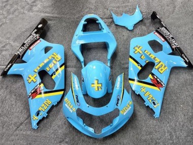 Wholesale 2001-2003 Suzuki GSXR 600 / GSXR 750 Motorcycle Fairings - Light Blue Yellow Black Black Rizla Canada